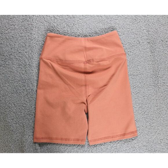 New Mate The Label Legging Xs Clay Orange Organic Stretch Biker Shorts USA - Picture 2 of 3